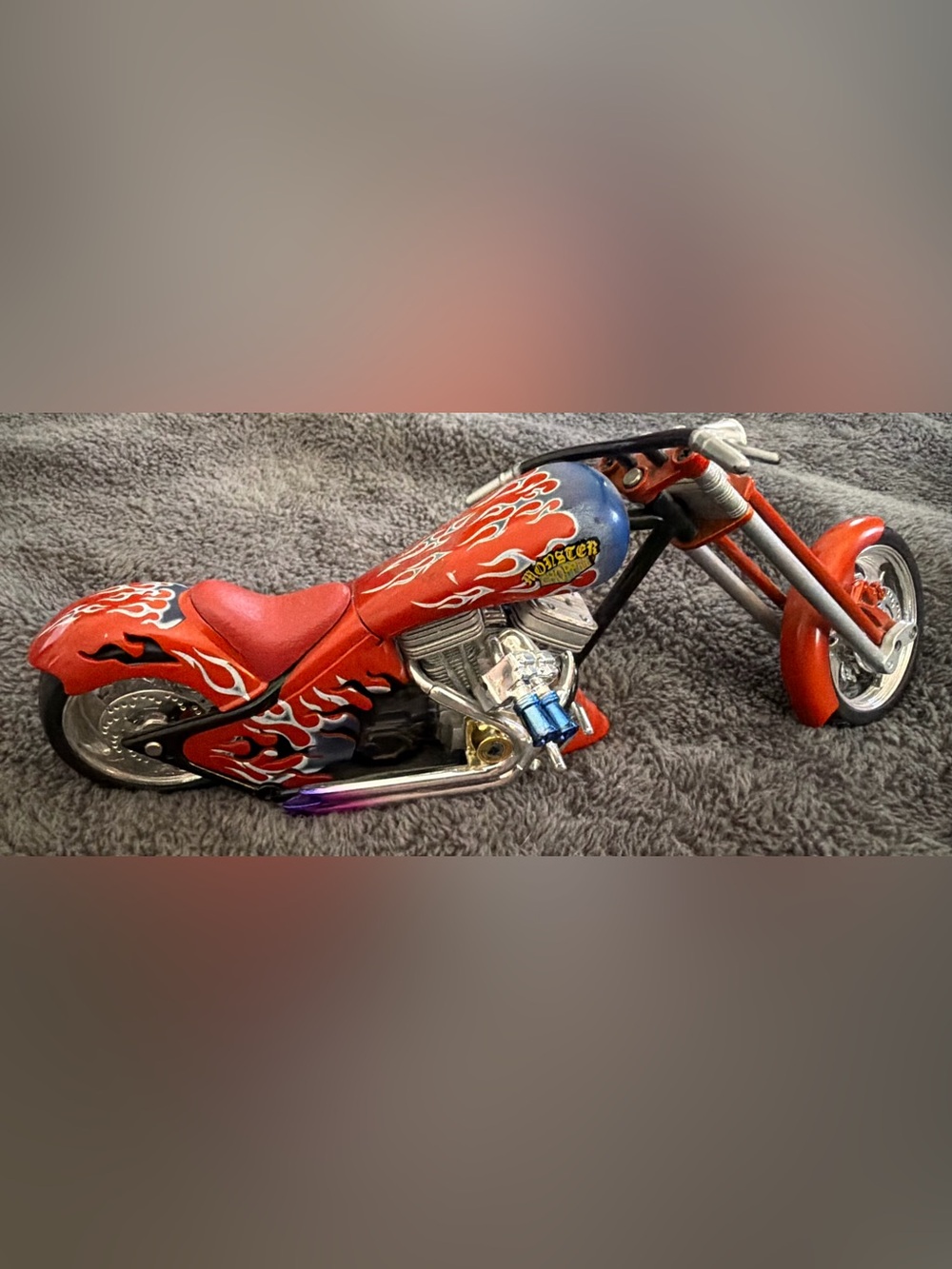 Monster Chopper Die Cast Replica 2004 Boley 1:12 - 9in Long